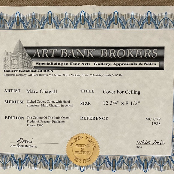 Authentic Marc Chagall - Picture 6 of 6